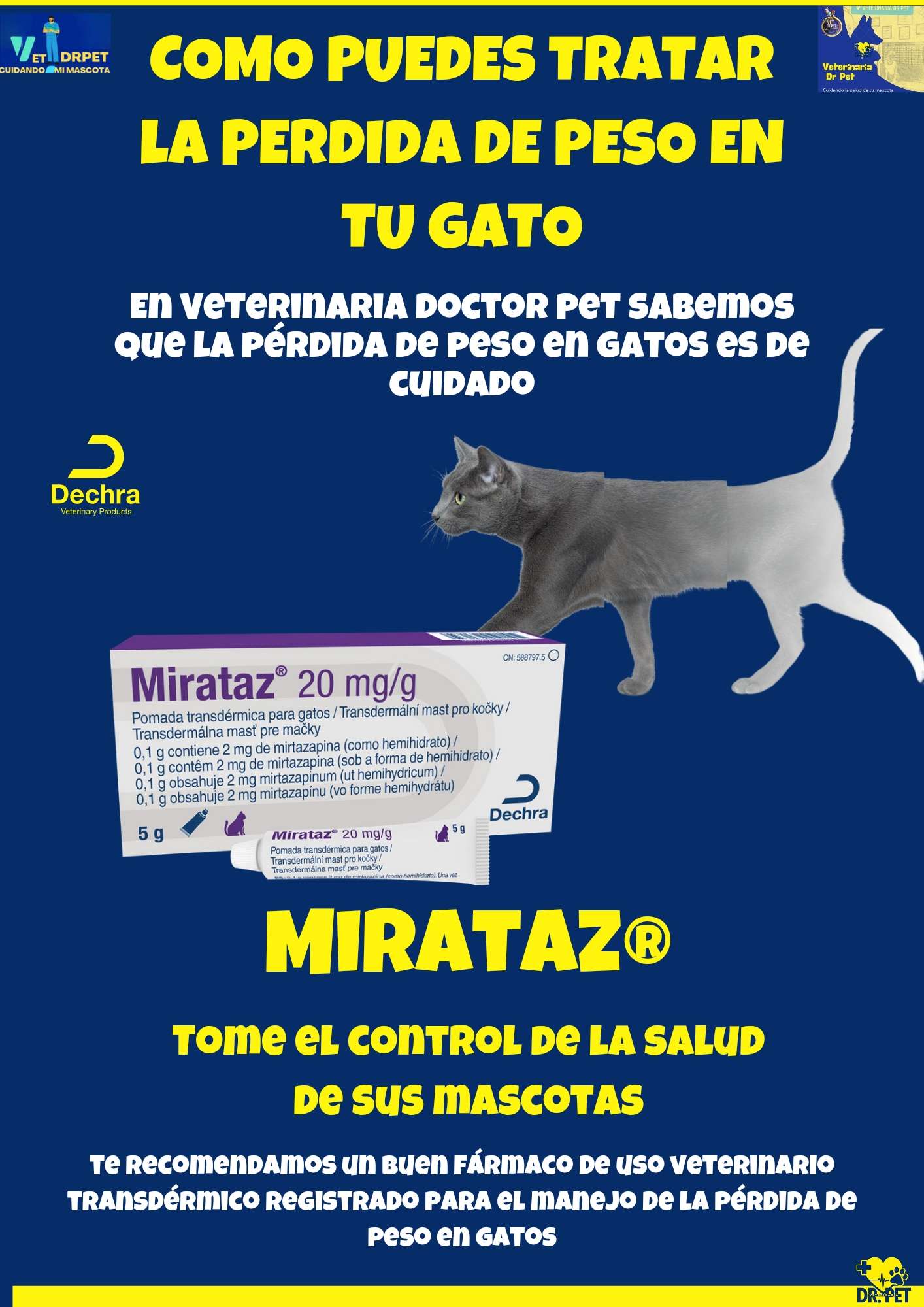 Mirataz Tratamiento para la pérdida de peso en gatos